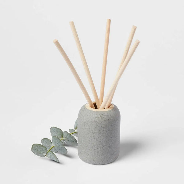 Ceramic reed diffuser, 100ml, with natural reeds
