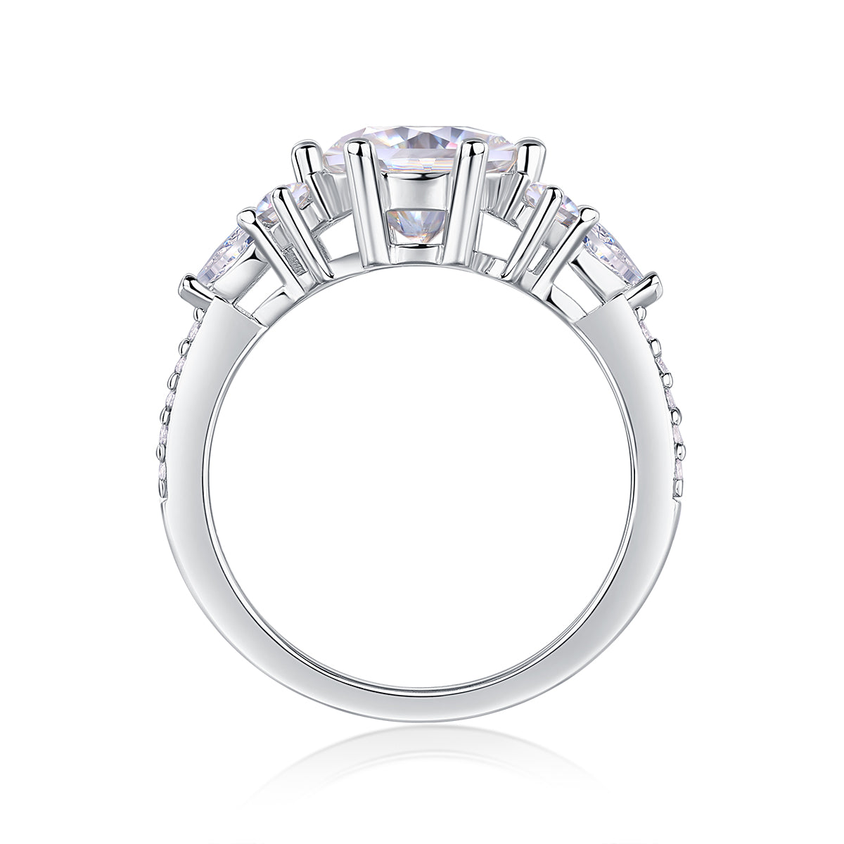 2 carat lab-created moissanite ring, sizes 5 to 9