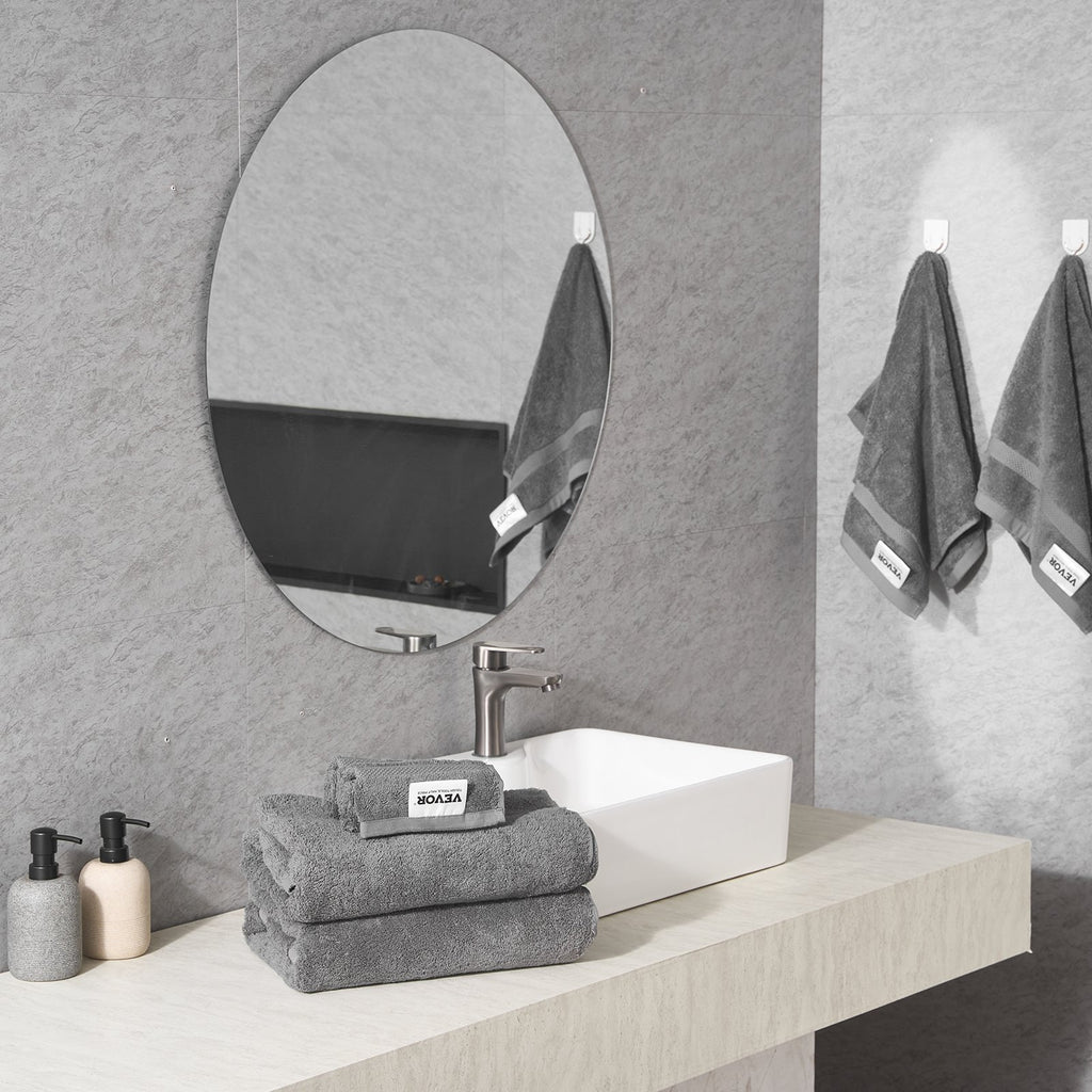 6-piece cotton towel set, folded stack