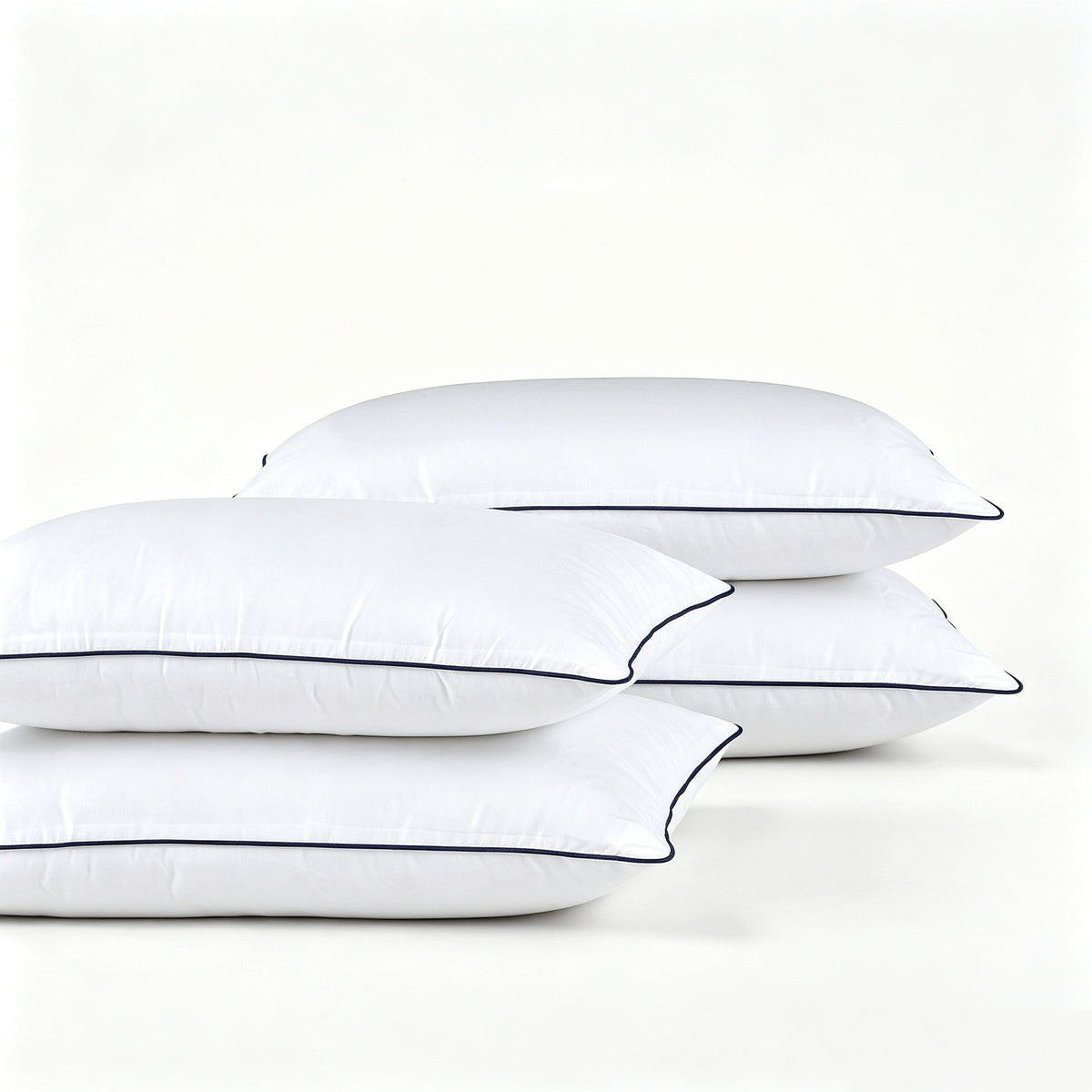 Down-alternative pillow fill and cover detail