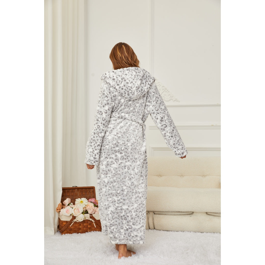 Women's plush fleece robe, sizes S to XXL