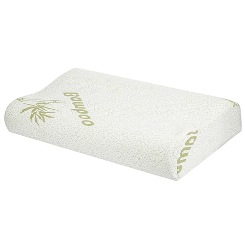Bamboo memory foam contour pillow with two heights
