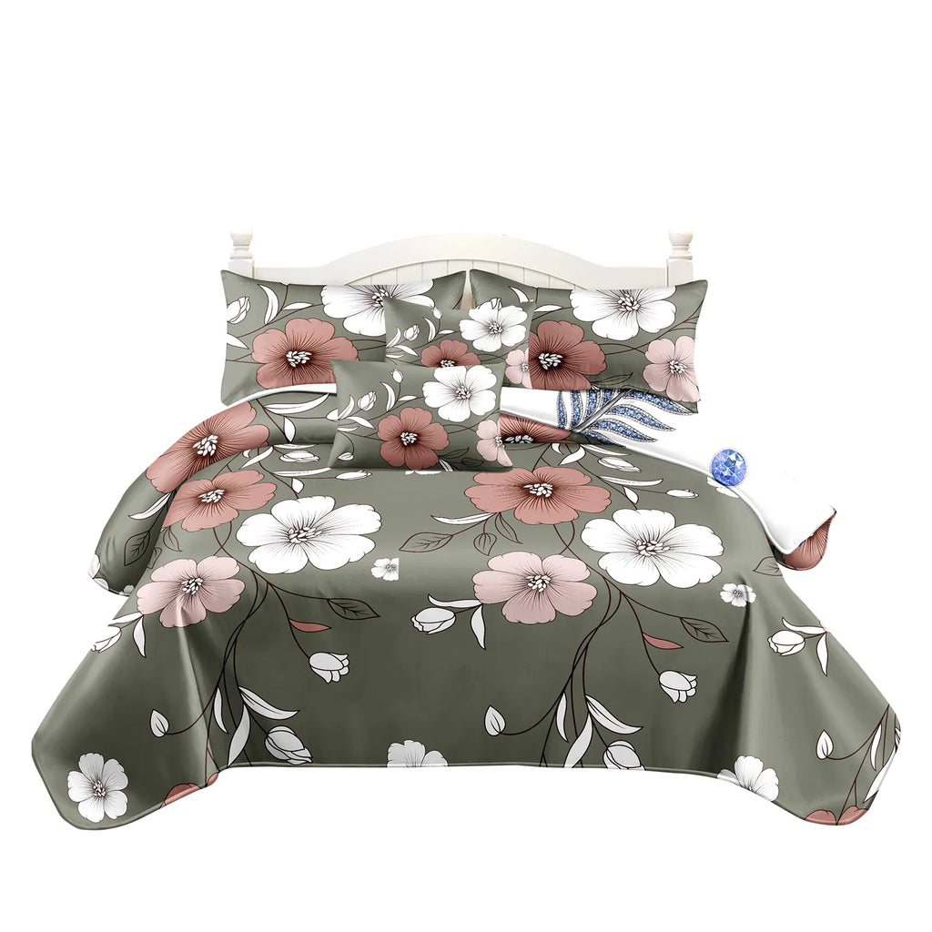 Soft brushed microfiber duvet cover fabric close-up