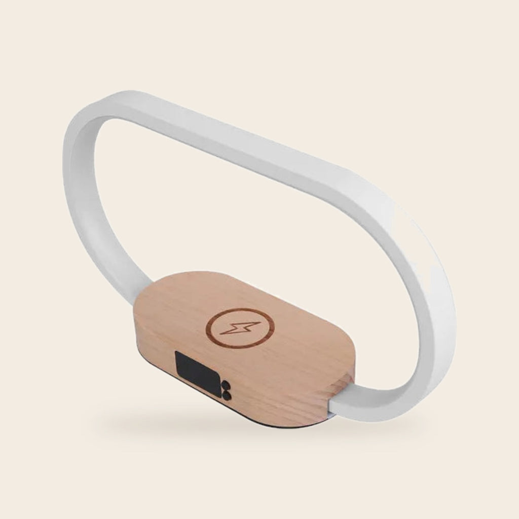 Touch bedside lamp with clock and wireless charger