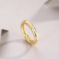 Gold dome band with scattered moissanite stars